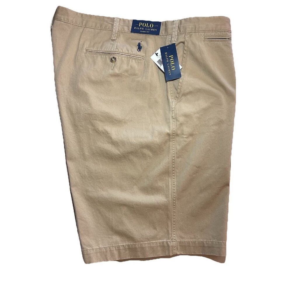 Polo Ralph Lauren Mens Big & Tall 48B Cafe Tan Classic Fit 10" Short 100% Cotton